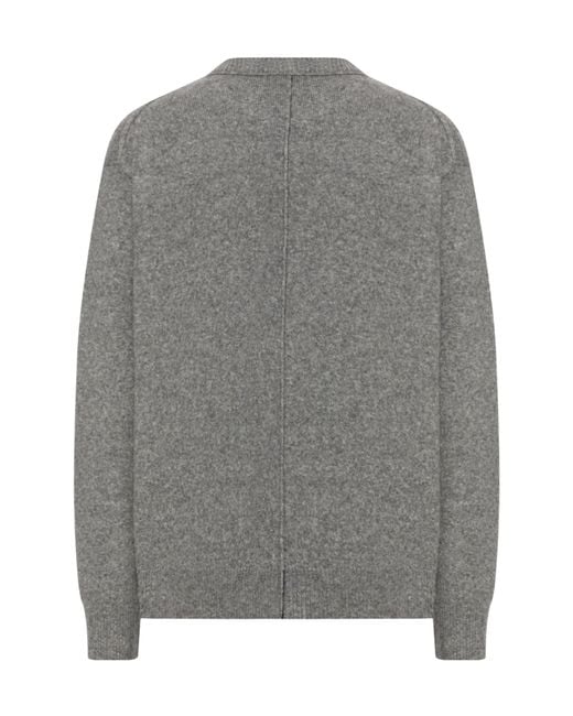 Roberto Collina Gray Crew-Neck Sweater for men