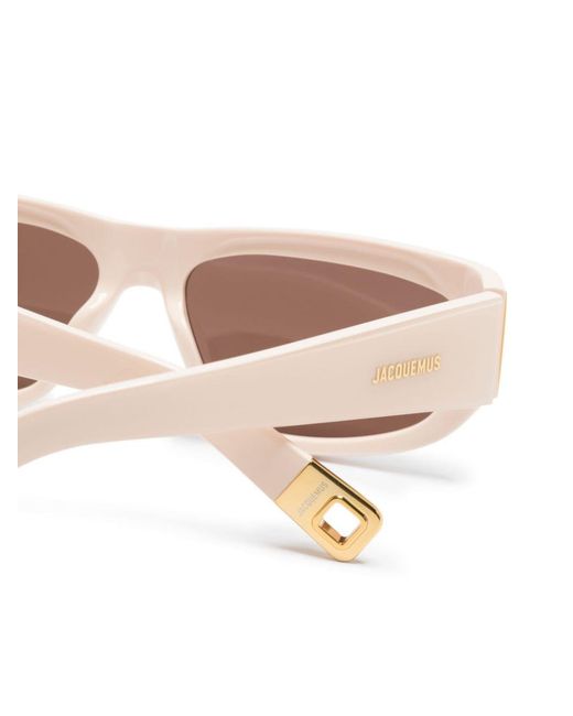 Jacquemus Pink Rectangle-Frame Sunglasses for men