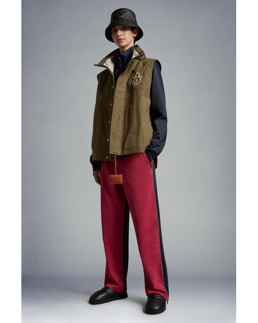 Moncler Red Jersey Trousers for men