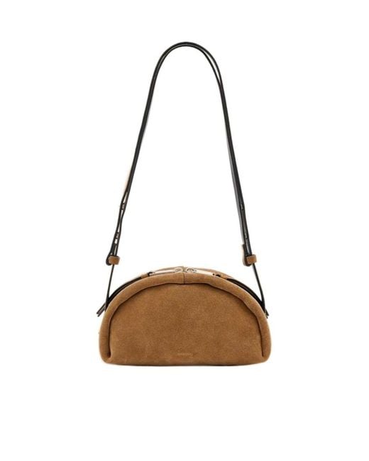 AllSaints Metallic Zippered Shoulder Bag