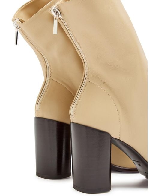 Lemaire White Square Toe Ankle Boots