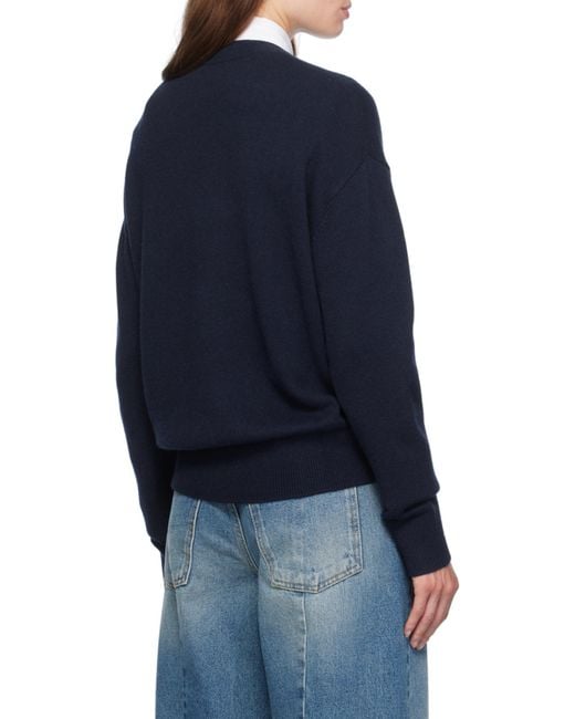 Givenchy Blue 4G Motif Oversized Knit Jumper