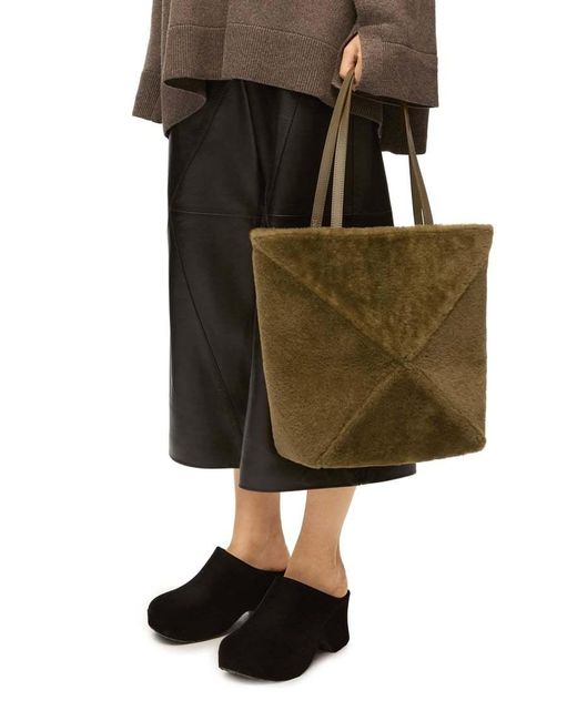 Loewe Natural Puzzle Fold Medium Tote Bag