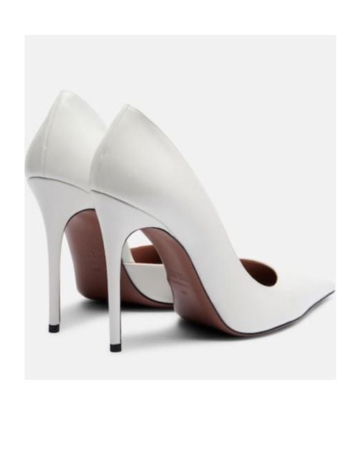 Paris Texas White Vera 105 Patent Leather Pumps