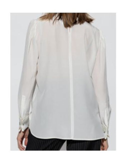 Max Mara White Silk Blouse