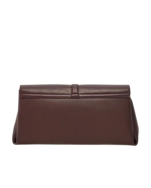 Ferragamo Brown Front Flip Large Shoulder Bag