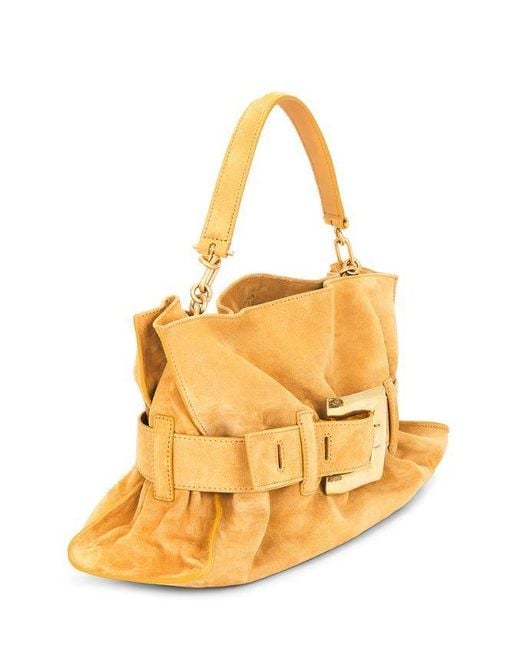 Balmain Metallic Solid Color Shoulder Bag