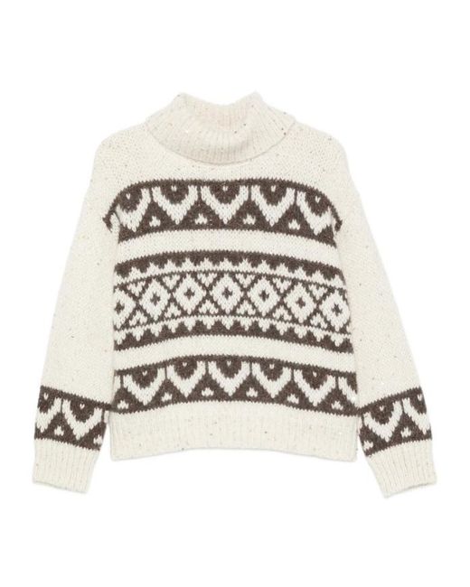 Peserico White Long-Sleeved Sweater