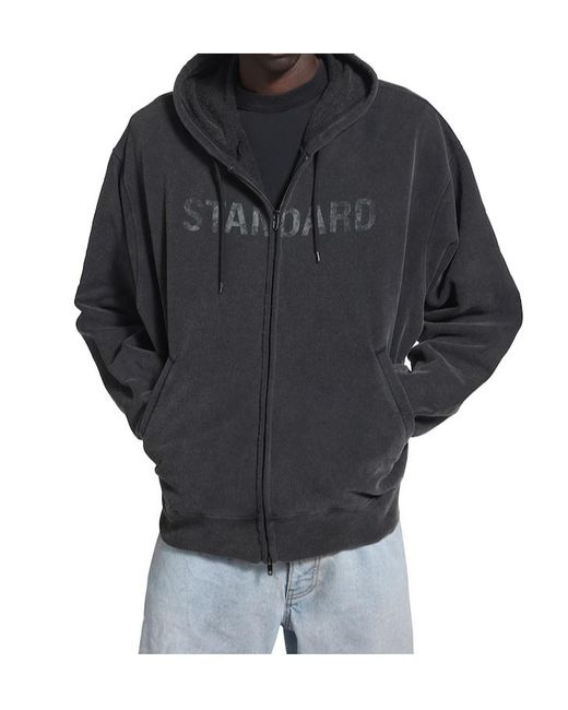 Balenciaga Blue Zip-Up Hooded Jacket for men