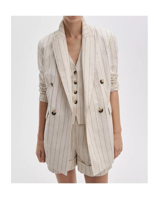 Rag & Bone White Emile Striped Blazer