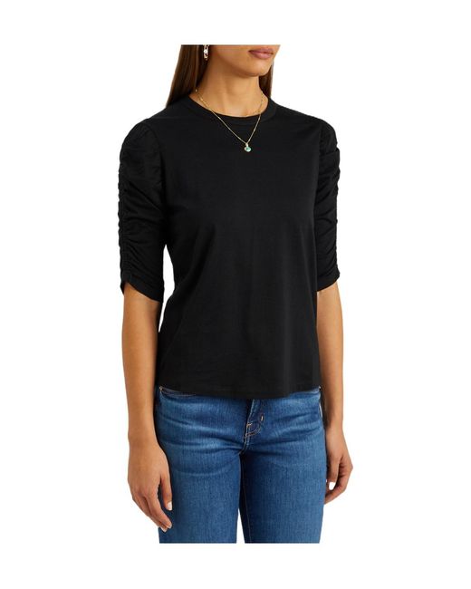 Veronica Beard Black Cotton T-Shirt