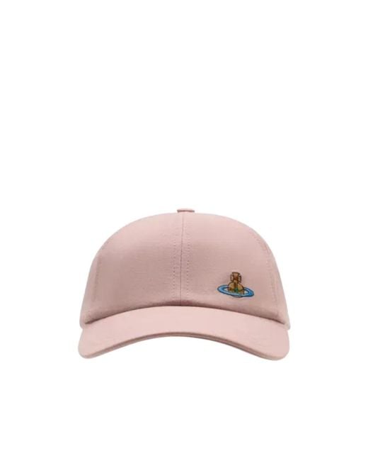 Vivienne Westwood Pink Logo Embroidered Cap