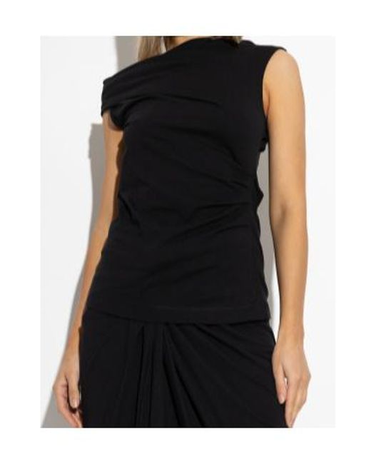 Dries Van Noten Black Asymmetrical Top