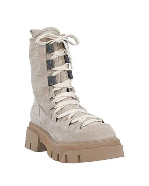 Brunello Cucinelli Gray Ankle Boots