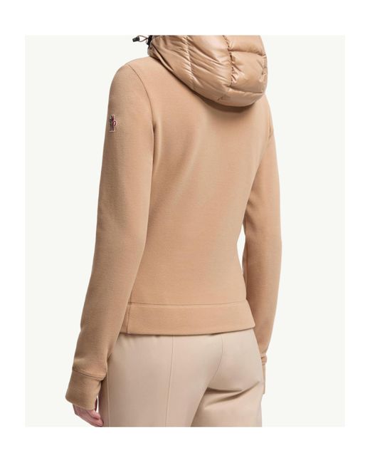 Moncler Natural Padded Zip-Up Hoodie