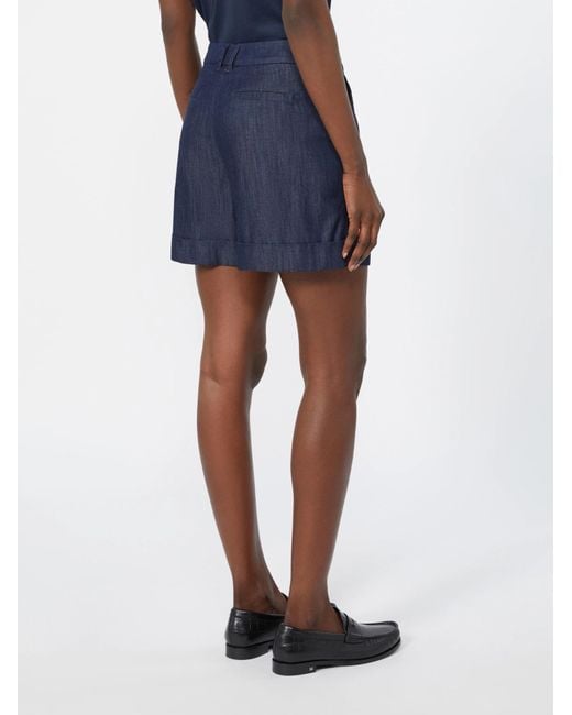 Max Mara Blue Belt Loop Shorts