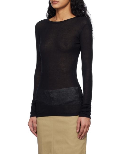 Ann Demeulemeester Blue Long-Sleeved T-Shirt