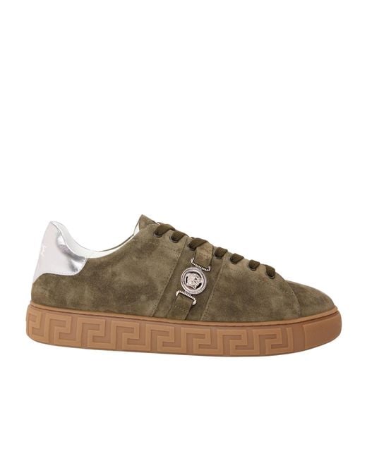 Versace Brown Low-Top Sports Shoes for men