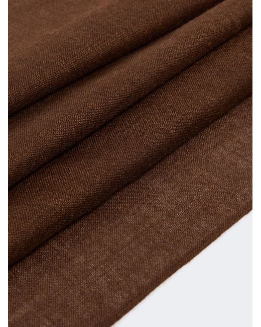 Weekend by Maxmara Brown Cashmere And Silk Stole
