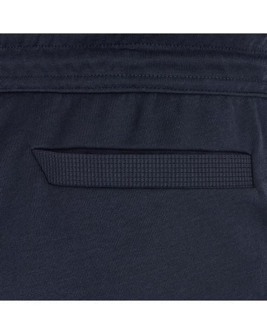 Boss Blue Embroidered Logo Sweatpants for men