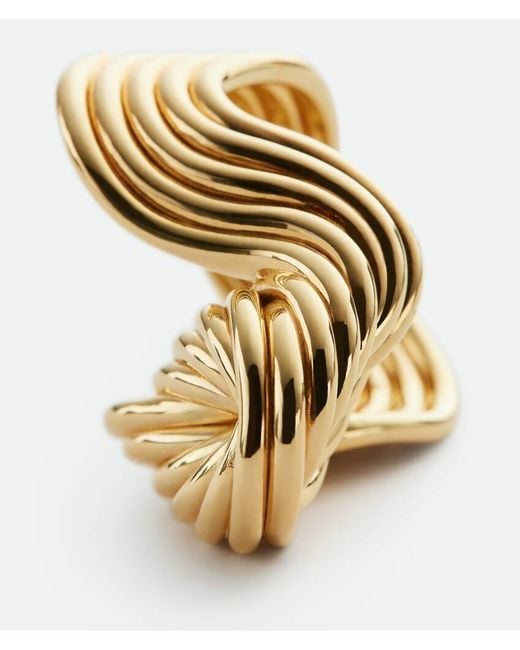 Bottega Veneta Metallic Slice Ring
