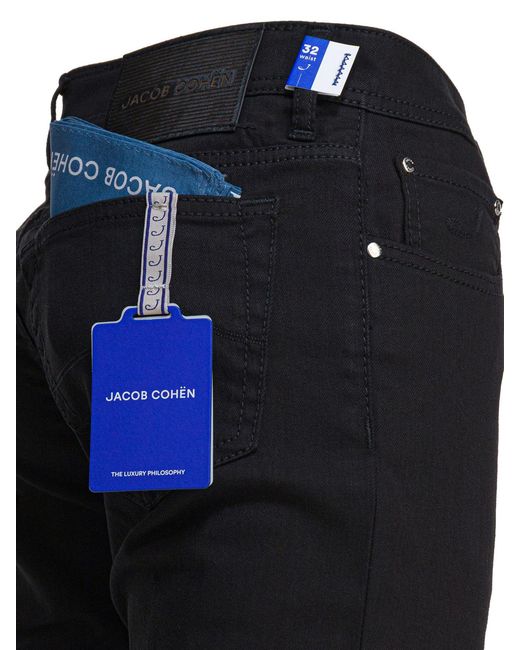 Jacob Cohen Black Bard Straight Leg Jeans for men