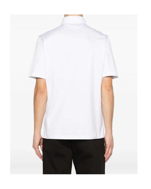 Brunello Cucinelli White Short-Sleeved Polo Shirt for men