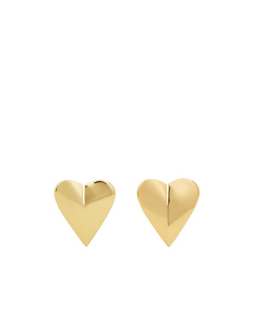 Alaïa Metallic Alaïa Le Coeur Mini Torn Earrings