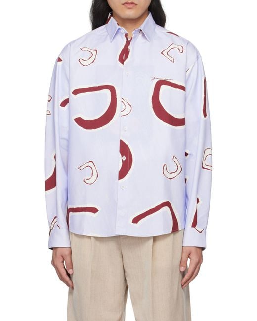 Jacquemus White La Chemise Simon Long-Sleeved Shirt for men