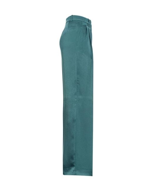 Pinko Green Laon Wide-Leg Trousers
