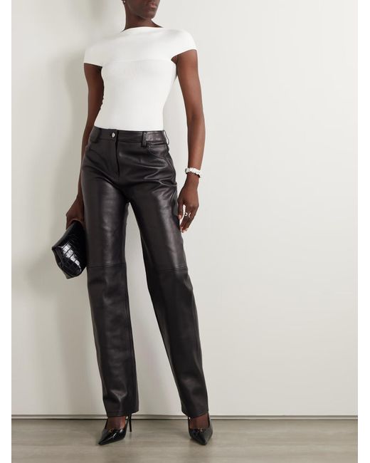 Magda Butrym Black Straight-Leg Pants