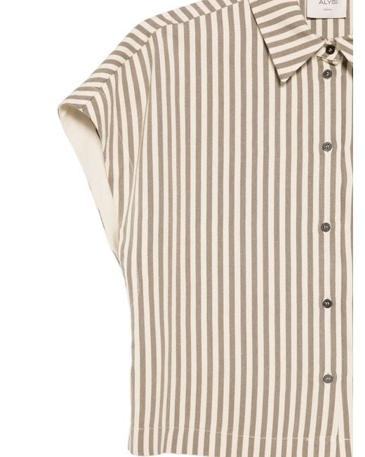 Alysi White Striped Shirt