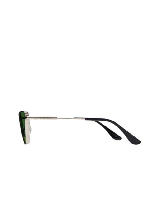 McQueen Green Eyewear Cat-Eye Frame Sunglasses