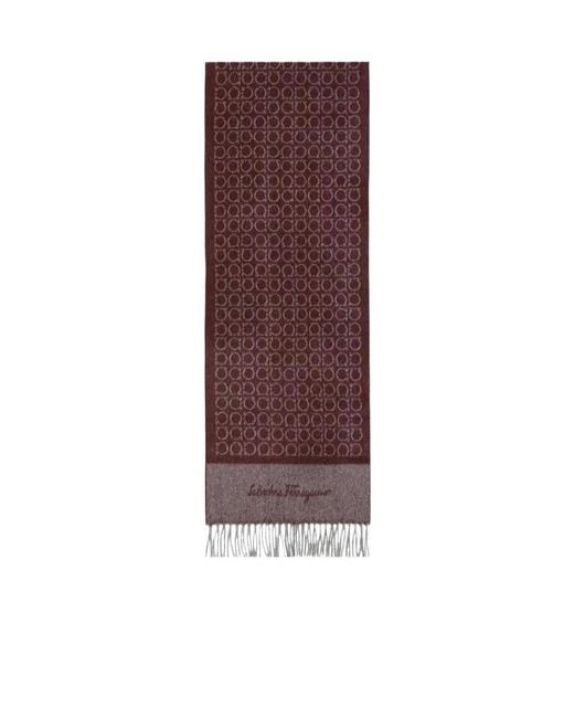 Ferragamo Purple Logo Scarf