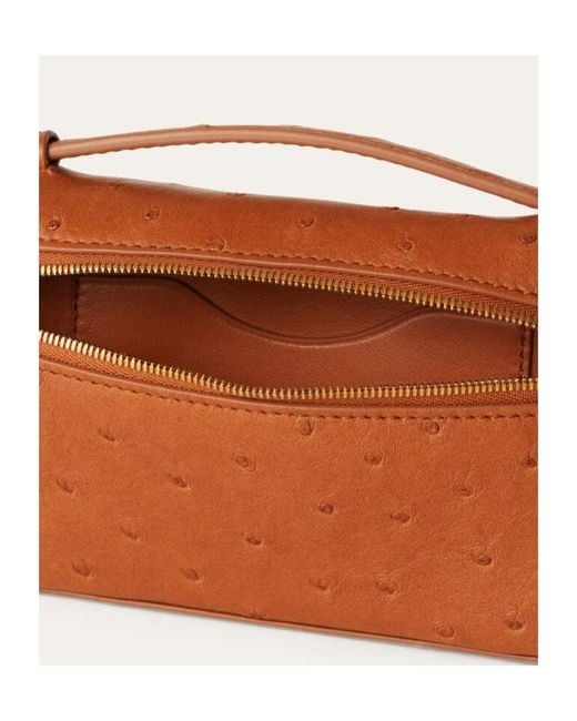 Loro Piana Orange Extra Pocket Mini Pouch