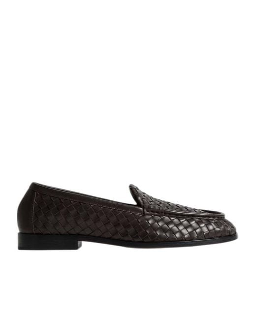 Bottega Veneta Black Silenzio Loafers