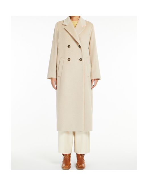Weekend by Maxmara Natural Double-Breasted Wool Coat