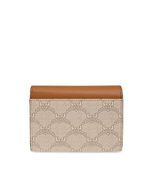 MCM Brown Logo-Printed Tri-Fold Wallet