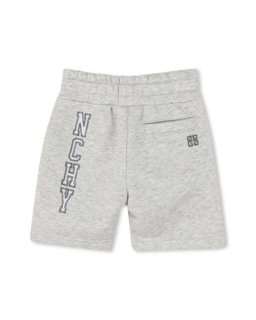Givenchy Gray Logo-Embroidered Shorts