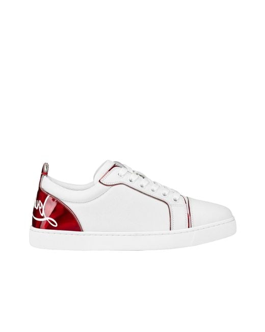 Christian Louboutin White Fun Louise Junior Low-Top Sneakers