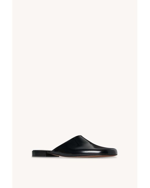 The Row Black Penelope Leather Mules