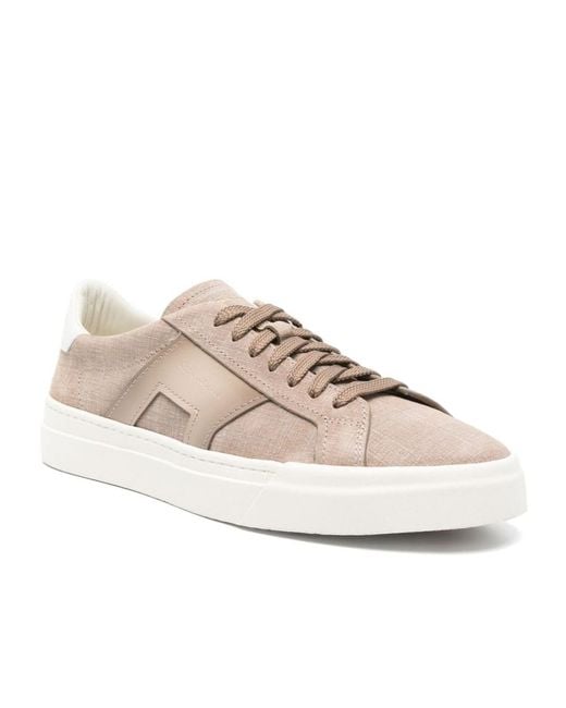Santoni Pink Gloria Logo Low-Top Sneakers for men