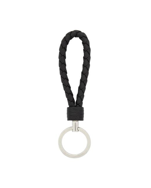 Bottega Veneta Black Intrecciato Key Ring