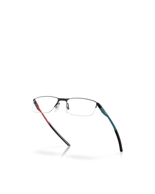 Oakley White Geometric Frame Plain Mirror for men