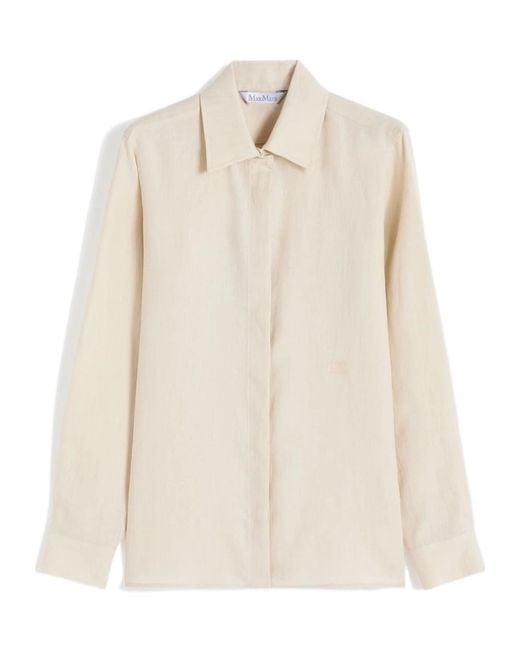 Max Mara Natural Oversized Linen Shirt