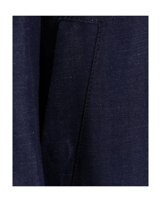 Brunello Cucinelli Blue Long-Sleeved Zip-Up Jacket for men