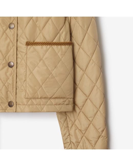 Burberry Natural Quilted Crop Jacket