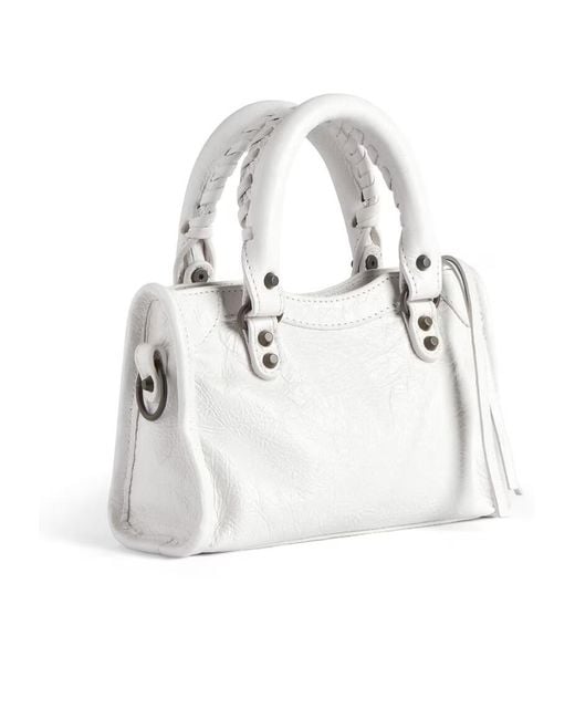 Balenciaga White Le City Bag Nano Top Handle Bag