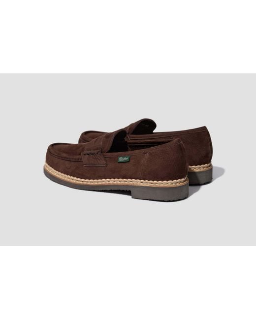 Paraboot Brown Round-Toe Loafers for men