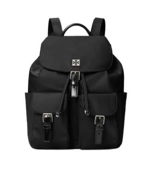 Tory Burch Black Drawstring Backpack